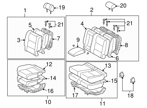 BODY/REAR SEAT COMPONENTS for 2006 Toyota Sequoia #3