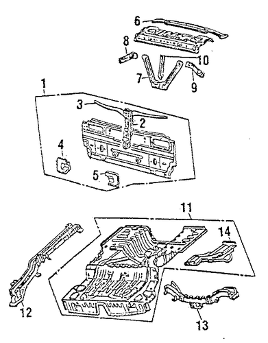 Cross-member, Rear Floor Cross-member, Rear Floor