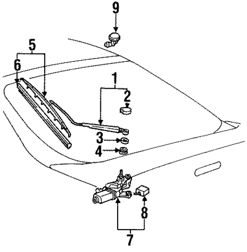 BODY/WIPER COMPONENTS for 1998 Toyota Celica #1