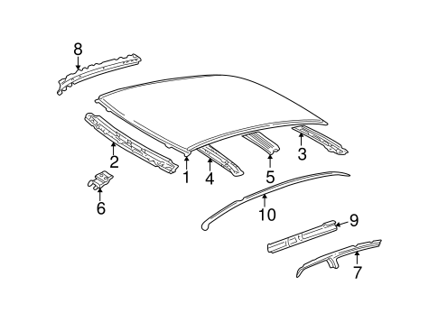 BODY/EXTERIOR TRIM - ROOF for 2003 Toyota Prius #1