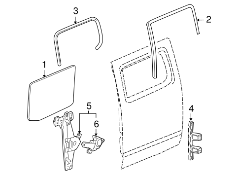 H3T GLASS - REAR DOOR