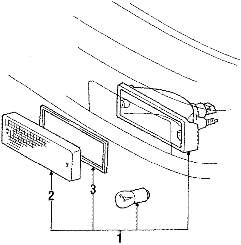 Electrical/Signal Lamps for 1990 Toyota Tercel #1