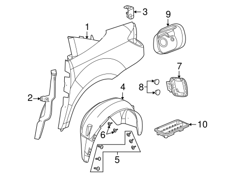 Ion QUARTER PANEL & COMPONENTS 2