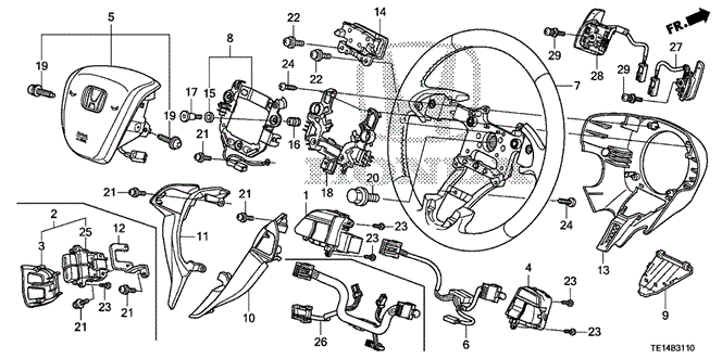 Chassis/Steering Wheel for 2012 Honda ACCORD COUPE #1