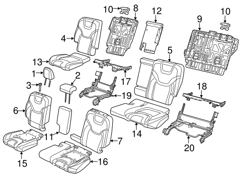 Cherokee REAR SEAT COMPONENTS 2