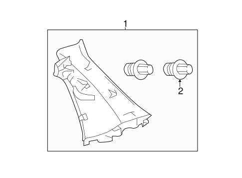 BODY/INTERIOR TRIM - QUARTER PANELS for 2013 Toyota Yaris #1