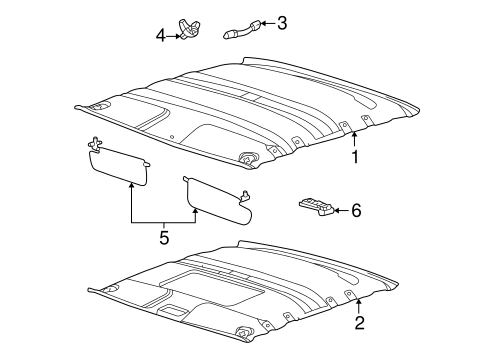 LS INTERIOR TRIM - ROOF
