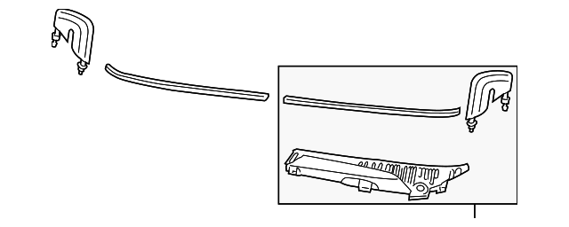 92052119 Деталь COWL GRILLE, LEFT
