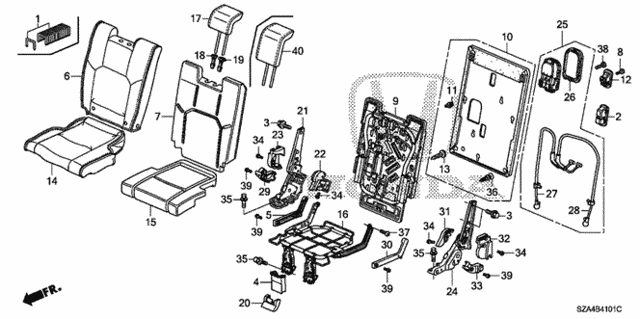 Rear Seat (R.) for 2010 Honda Pilot #0