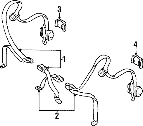 ELECTRICAL/REAR SEAT BELTS for 1997 Toyota Paseo #1