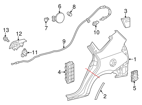 BODY/FUEL DOOR for 2014 Toyota Prius V #1