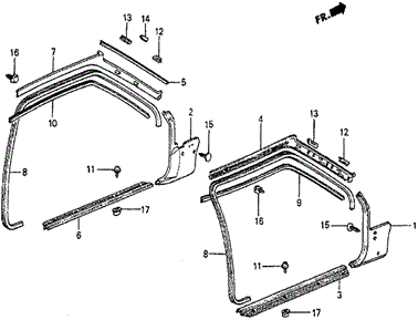 Door Trim for 1984 Honda Prelude #0