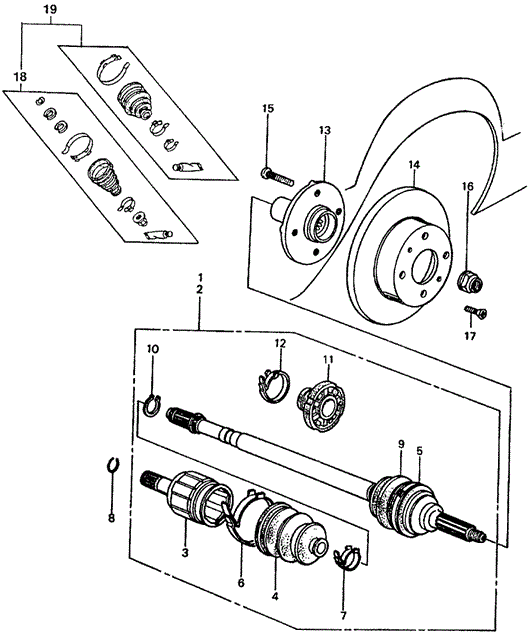 CHASSIS/DRIVESHAFT - FRONT BRAKE DISK for 1982 Honda CIVIC SEDAN #1