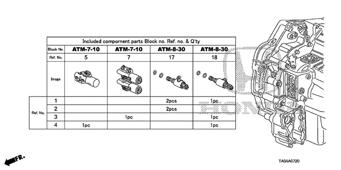 Transmission - Automatic/AT Solenoid Valve Set (L4) for 2009 Honda ACCORD SEDAN #1