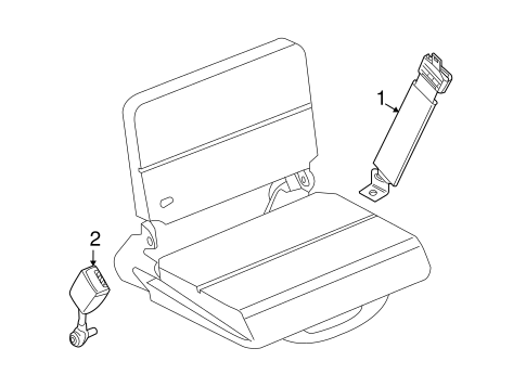 Electrical/Rear Seat Belts for 2008 Ford Ranger #1