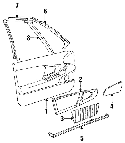 98 INTERIOR TRIM - FRONT DOOR