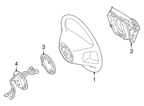 Steering Wheel & Trim for 2001 Mercedes-Benz SLK 230 #0
