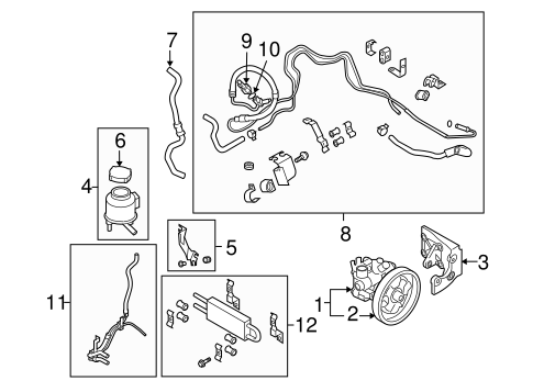 Pump & Hoses for 2013 Infiniti FX50 #0