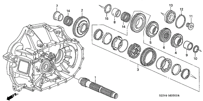 Transmission - Manual/MT Countershaft (KA) (KL) (L4) for 2004 Honda ACCORD COUPE #1