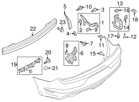 Mustang BUMPER & COMPONENTS - REAR