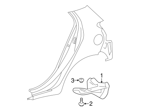 BODY/EXTERIOR TRIM - QUARTER PANEL for 2012 Toyota Yaris #2