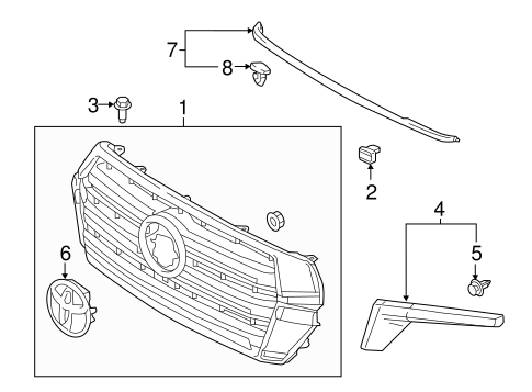 BODY/GRILLE & COMPONENTS for 2016 Toyota Land Cruiser #1