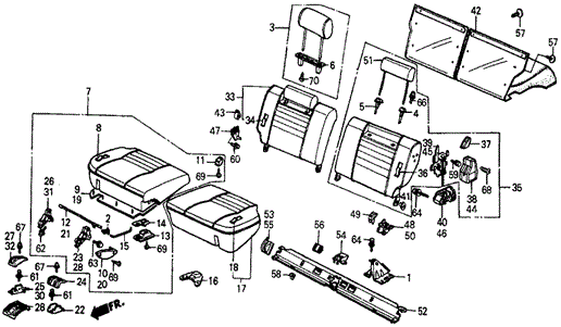 Rear Seat for 1987 Honda Civic #0