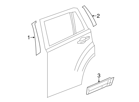 Patriot EXTERIOR TRIM - REAR DOOR