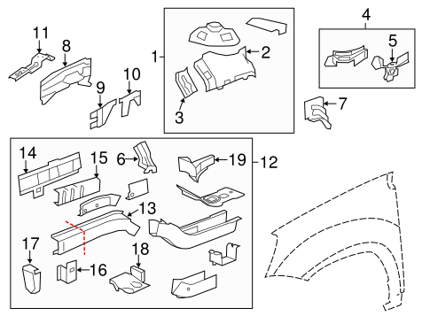Acadia STRUCTURAL COMPONENTS & RAILS