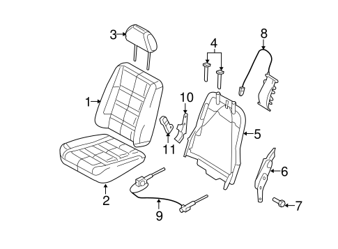 Body/Front Seat Components for 2005 Ford Five Hundred #1