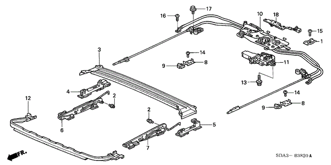 INTERIOR / BUMPER/ROOF SLIDE COMPONENTS for 2004 Honda ACCORD SEDAN #1