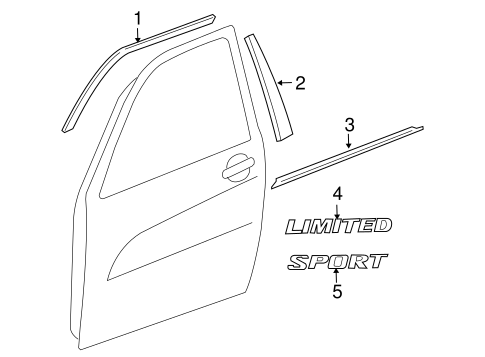 BODY/EXTERIOR TRIM - FRONT DOOR for 2006 Toyota RAV4 #1