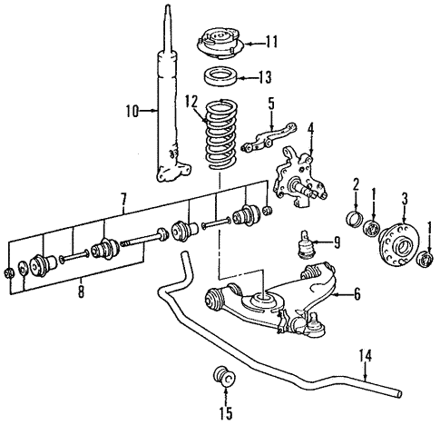 Front Suspension for 1992 Mercedes-Benz 400 E #0