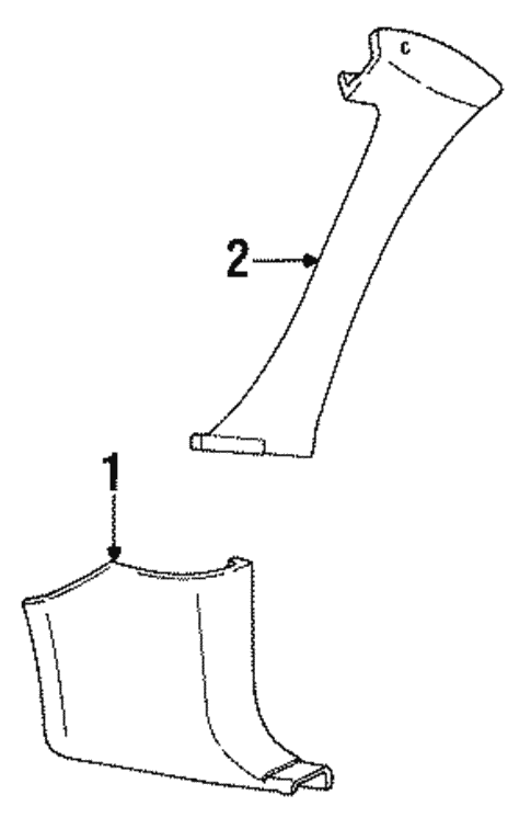 Body/Interior Trim - Pillars for 1996 Ford Mustang #1