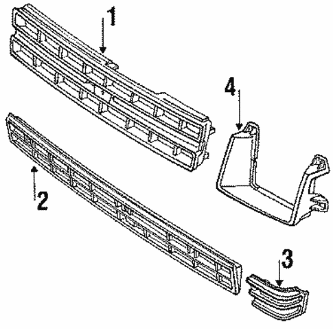 Grille & Components for 1990 Toyota Tercel #0
