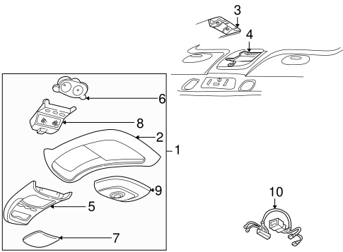 Body/Overhead Console for 2001 Ford Explorer #1