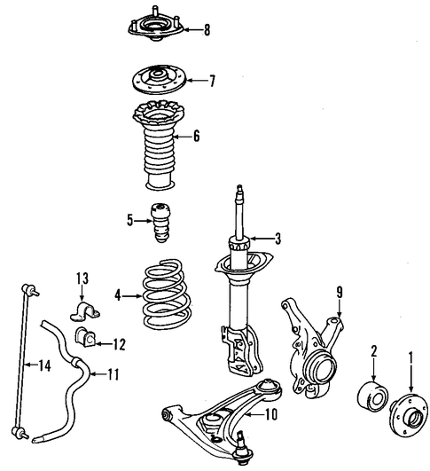 FRONT SUSPENSION/SUSPENSION COMPONENTS for 2009 Toyota Yaris #2