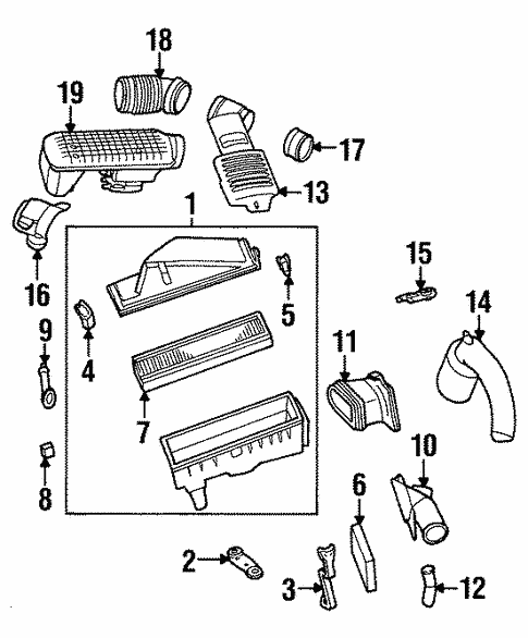 Air Intake for 1996 Ford Contour #0