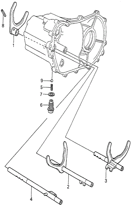 TRANSMISSION - MANUAL/MT SHIFT FORK for 1980 Honda ACCORD HATCHBACK #1