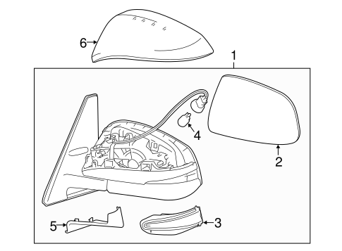 BODY/OUTSIDE MIRRORS for 2016 Toyota 4Runner #1