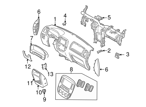 Body/Instrument Panel for 2002 Ford Escape #2