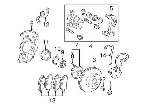 BRAKES/FRONT BRAKES for 2000 Toyota Sienna #1