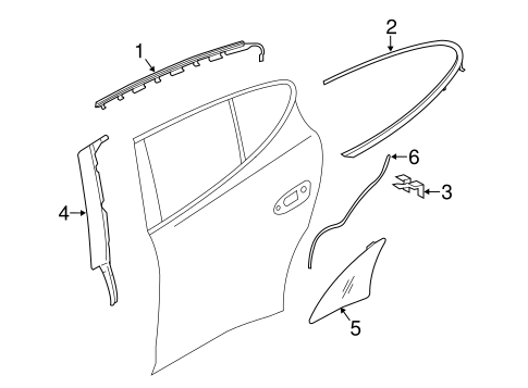 Panamera EXTERIOR TRIM - REAR DOOR