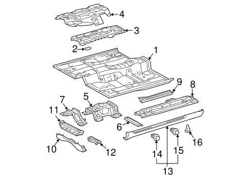 BODY/FLOOR & RAILS for 2004 Toyota Solara #2
