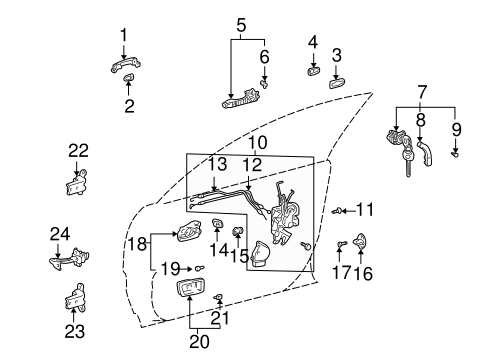 ELECTRICAL/FRONT DOOR for 2002 Toyota Highlander #1