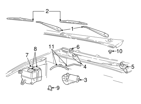 Body/Wiper & Washer Components for 2008 Ford Ranger #1