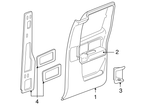 Silverado 2500 HD INTERIOR TRIM - REAR DOOR