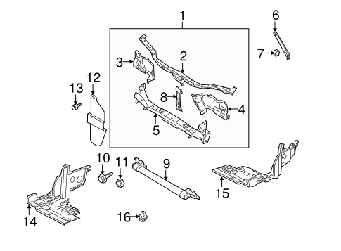 Radiator Support for 2001 Nissan Sentra #0
