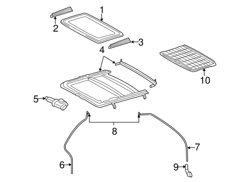 BODY/SUNROOF for 2006 Toyota Highlander #1