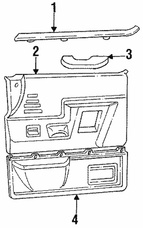 Body/Interior Trim - Front Door for 1997 Ford F-350 #1